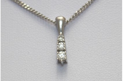 Three Stone Diamond Pendant