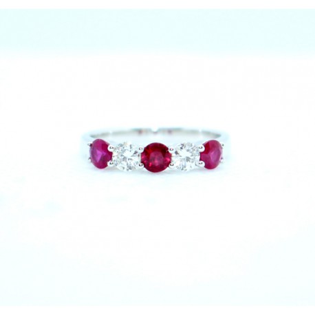 Ruby and diamond ring