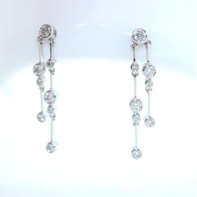 Rain-dance diamond drop earrings