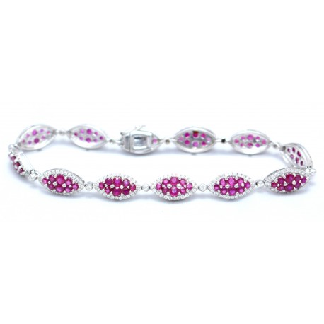 Ruby and diamond bracelet