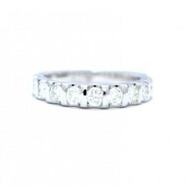 Half eternity diamond ring