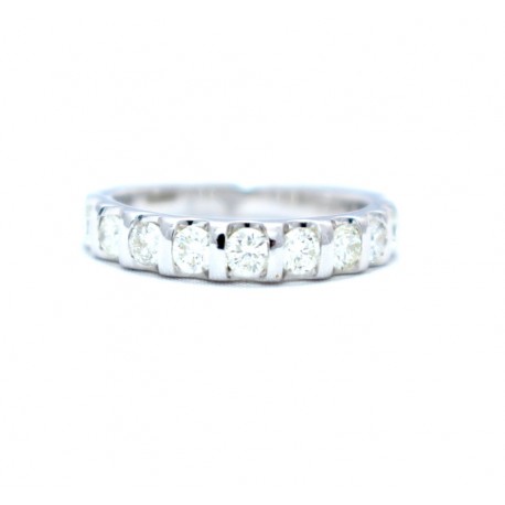 Half eternity diamond ring