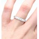Half eternity diamond ring