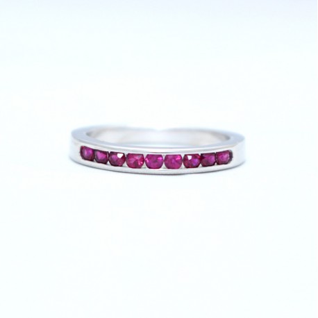 Half eternity ruby ring