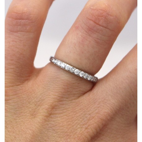 Diamond half eternity ring