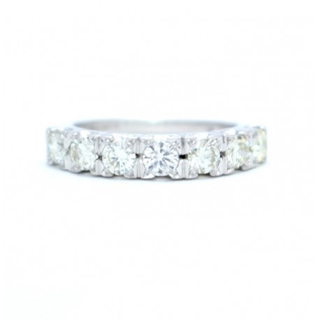 Seven stone diamond ring