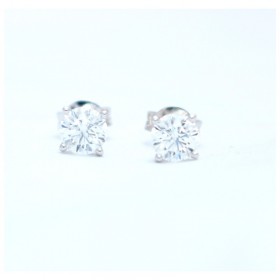 Diamond stud earrings