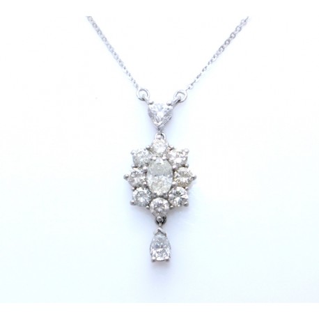 Diamond cluster pendant