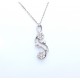 Swirly design floral pendant
