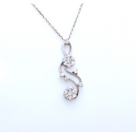 Swirly design floral pendant