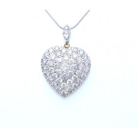Diamond set heart pendant
