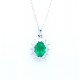 Emerald and diamond pendant