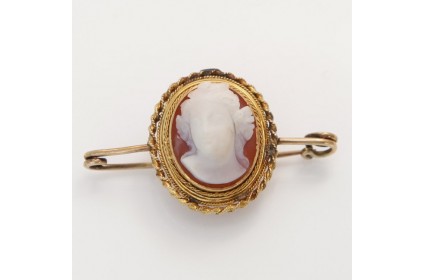 Cameo Bar Brooch