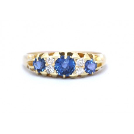 Georgian Sapphire and diamond ring
