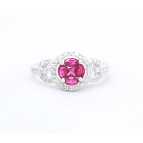 Ruby and diamond ring