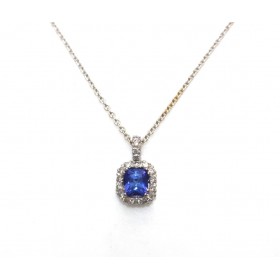 Tanzanite and diamond pendant