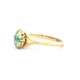 Antique Emerald and diamond cluster ring