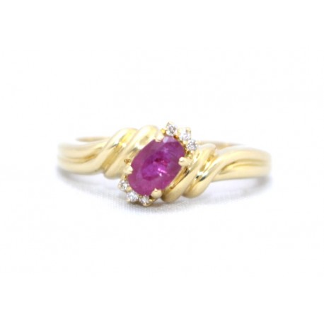 Ruby and diamond ring