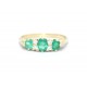 Emerald and diamond ring