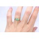 Emerald and diamond ring