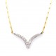 Diamond V shaped pendant