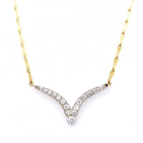 Diamond V shaped pendant
