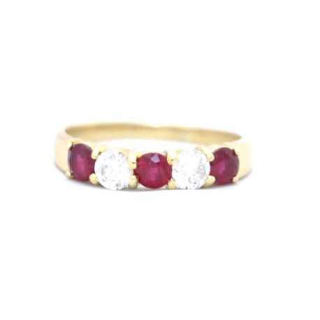 Ruby and diamond ring