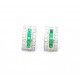 Emerald and diamond cluster earrings