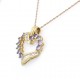Tanzanite and diamond heart shaped pendant