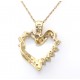 Tanzanite and diamond heart shaped pendant