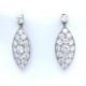 Pave set diamond drop earrings