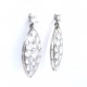Pave set diamond drop earrings