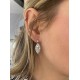 Pave set diamond drop earrings
