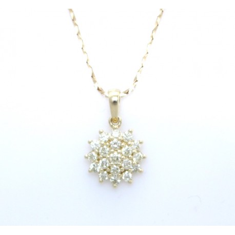 Diamond cluster pendant