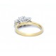 GIA certified Three stone diamond ring