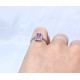 Pink sapphire and diamond cluster ring