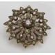 Peridot & Pearl Brooch