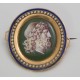 Enamel & Pearl Brooch